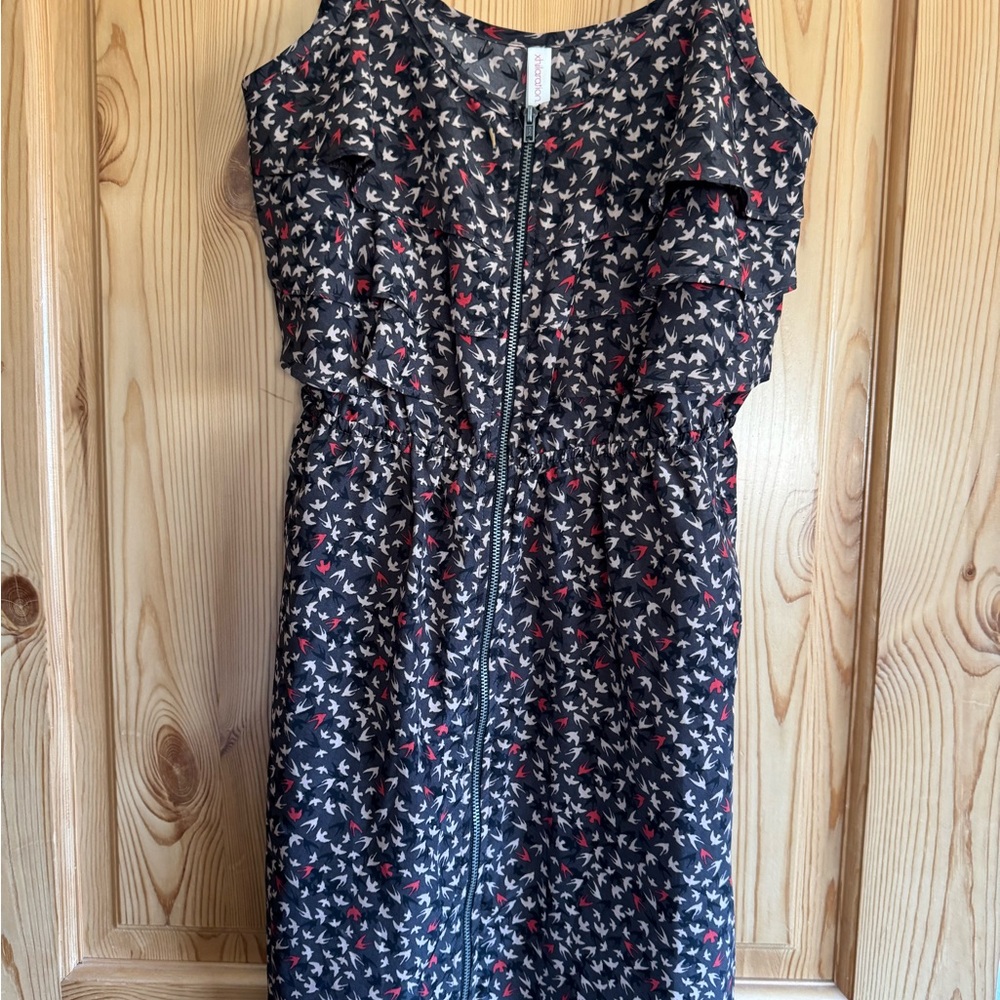 Xhilaration Bird Print Dress with Zipper